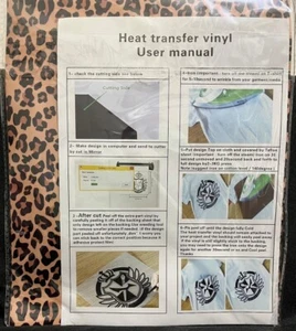 Leopard Pattern Heat Transfer Vinyl for T-Shirt Crafts - 8 Sheets 12x10" - Picture 1 of 1