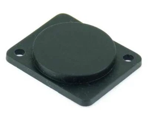 Blindkappe für Rackblende mit D-Typ Stanzungen Ø 24mm XLR Leermodul Blindstopfen - Picture 1 of 5