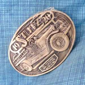 Firetruck Belt Buckle Oklahoma Firefighters Museum # 1st Ed NOS Vtg 80s .SHY766 - Imagen 1 de 8