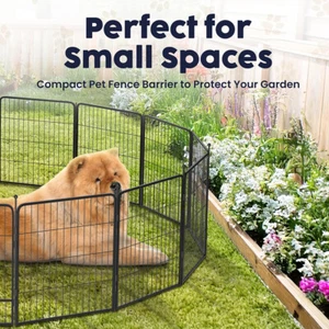 Parque infantil para perros, cerca para mascotas resistente al óxido de 24 pulgadas para uso en interiores y exteriores para autocaravana camping - Imagen 1 de 37