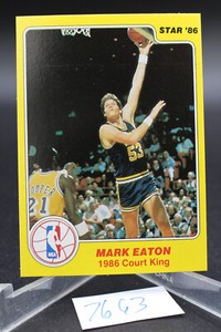 1986 Star Basketball Court King Mark Eaton JAZZ #11 Set Break