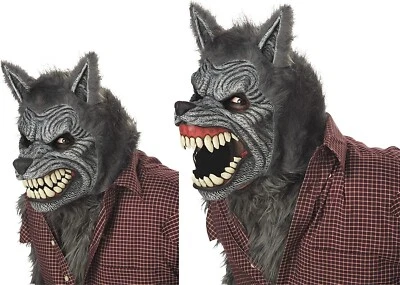 Adult Werewolf Ani-Motion Mask Halloween Costume Accessory - Image 1 of 2