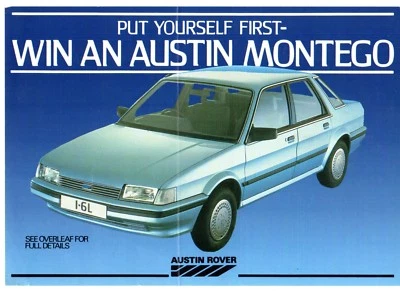 Win An Austin Montego Competition 1984 UK Market Single Sheet Brochure  - Image 1 of 2