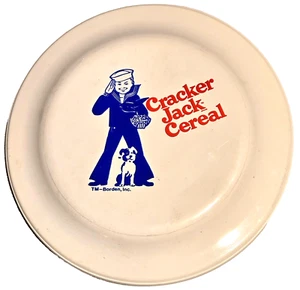 VTG 80s Cracker Jack Frisbee Disc Ralston Purina Sailor Jack Bingo Dog White EUC - Picture 1 of 3