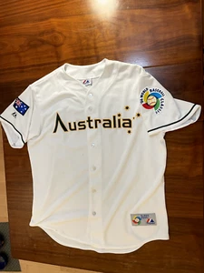 Majestic Vintage World Baseball Classic Australia Sewn On Jersey Size unbekannt RAR - Bild 1 von 6