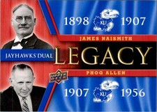 2013-14 Upper Deck University of Kansas Jayhawks Legacy Duos Phog Allen/James