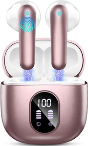 Wireless Earbud Bluetooth 5.3 Headphones 50H Playtime Stereo (Rose Gold) - Picture 1 of 7