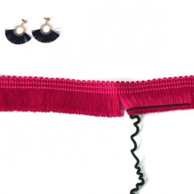 Polyester Jewelry Thread Cord For DIY Tassel Pendants Fuchsia 25mm(1") 2 Yards - Image 1 of 3