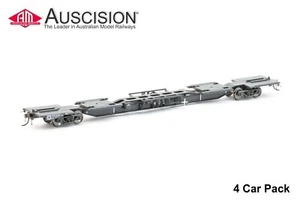 Auscision (AFV-2) NSW TVX Flexi-Van Wagon, PTC Black (1966-1979) - 4 Car Pack - Picture 1 of 1