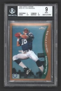 Peyton Manning 1998 Topps Chrome #165 Rookie Card Rc BGS 9 (Mint) X769