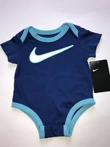 NEU Größe 3 Monate Nike Kleinkind Baby Jungen blau Nummer eins von Anfang an Body - Bild 1 von 2