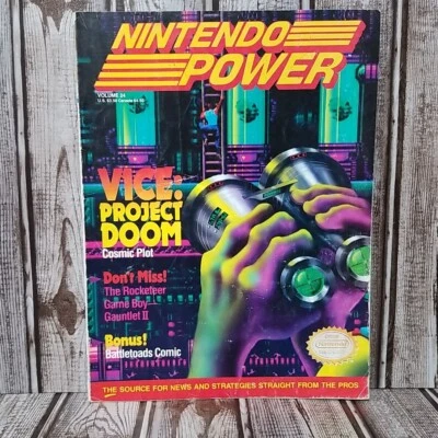 Nintendo Power Magazine Volume 24 May 1991 Vice: Project Doom Cover No Poster Foto 1 de 4