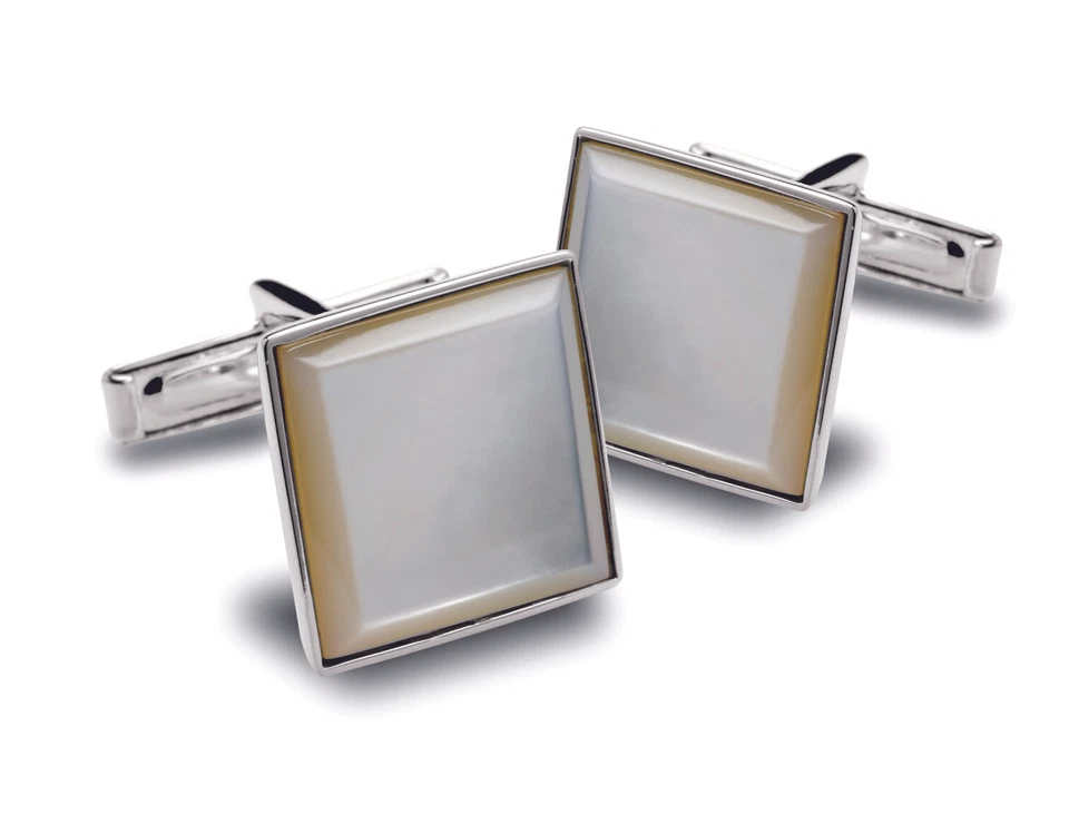 BROOKER Manschettenknöpfe Perlmutt Silber - Bild 1 von 1