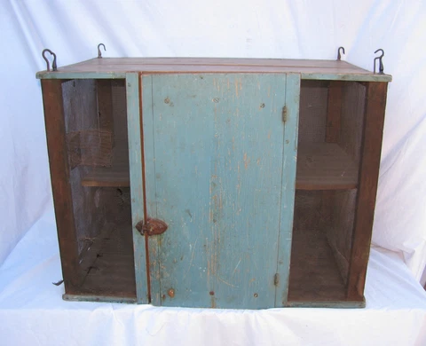 Antique Painted Folk Art Hanging Pie Safe Cover