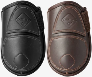 LeMieux Capella Leather EVA Ergonomic Fetlock SJ ShowJumping Boots Black/Brown - Picture 1 of 14