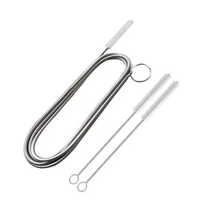 61 Inch Long Drain Brush Double Head Hose Pipe Cleaning Brush with Straw Brush - Picture 1 of 4