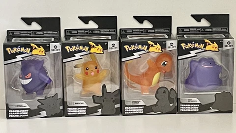 Pokemon Translucent PIKACHU DITTO CHARMANDER GENGAR Set of 4 FREE SHIP NEXT BUS Cover