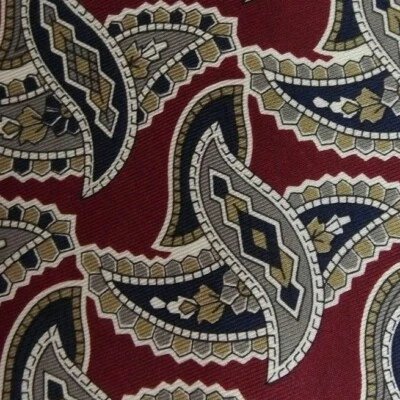 Corbata BIAGIOTTI de seda cachemira borgoña Italia Foto 1 de 4