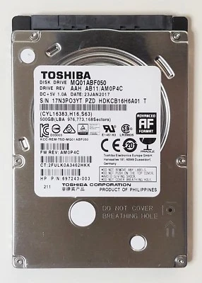 NEW - Original HP Pavilion 15-AC123CY 500GB Hard Drive 778186-005 MQ01ABF050 - Image 1 of 3