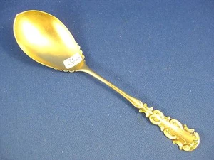 Sterling 1899 ~ ENAMEL & GILT SERVING SPOON ~ Silver Server - Picture 1 of 6