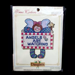 NIP TRUE COLORS "Angels Are Watching" Cross Stitch Kit SRK70067 9" x 6.75" - Picture 1 of 4