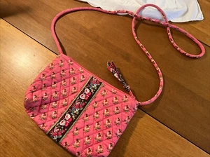 Vera Bradley Umhängetasche 9 x 6 1/2 Stiefmütterchen & Schmetterlinge 50" Riemen - Bild 1 von 6