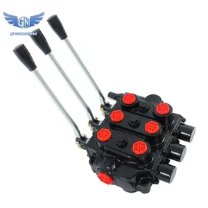 3 Spool 25 GPM Motor Spool Valve 3000 PSI In/Out 3/4" NPT RD532CCCAAA5A4B1 Black - Picture 1 of 12