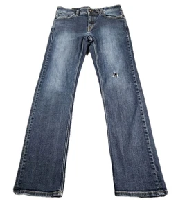 Volcom Solver Modern Straight Dark Wash Denim Jeans Mens 32x32 Distressed Y2K  - Picture 1 of 10