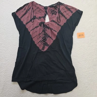 Rock and Republic Sleeveless Top Womens Size S Black Brown w/Tie Dye Pre-owned - Image 1 of 4