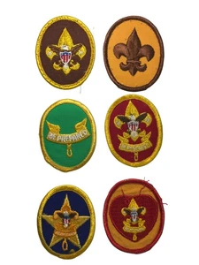 70er-80er Jahre Pfadfinder kompletter Rangsatz Tenderfoot - Life Patch GETRAGEN (WSJ865) - Bild 1 von 2