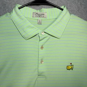 Polo Peter Millar Masters uomo taglia XL polo golf a righe verde performance - Foto 1 di 7