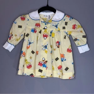 Vintage 70s-80s Toddle Time JCPenny 2T Dress RARE Big Bird Bert Ernie Grover EUC - Picture 1 of 12