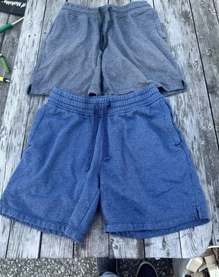 Old Navy Active Fleece Shorts Men’s Size Small Lot Of 2, Blue and Gray - Image 1 of 4