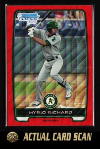 2012 Bowman #BCP2 Myrio Richard Chrome Prospects Red Wave Refractors #/25 - Picture 1 of 2