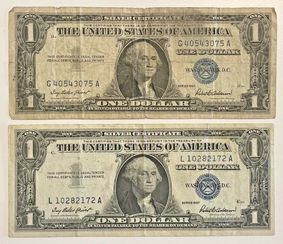 4 1957 A Silver Certificates Circulated - Image 1 of 2