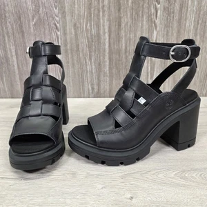 Sandalias Timberland Allington Heights Fisherman de cuero negras talla UK 5 tacones - Imagen 1 de 19