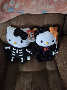 2 Hello Kitty Halloween Plüsch Greeter Kostüm Neu mit Etikett Sanrio Gemmy - Bild 1 von 14