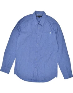 VOLCOM Mens Shirt Small Blue Pinstripe Polyester UI01 - Picture 1 of 3