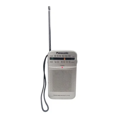 Panasonic RF-P50 AM/FM 2 Band Portable Radio Pocket Small Grey FREE POSTAGE - Image 1 of 4