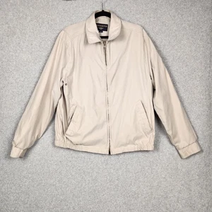 Dockers Jacket Mens Large Full Zip Lined Bomber Classic Pockets Nylon Blend - Picture 1 of 16