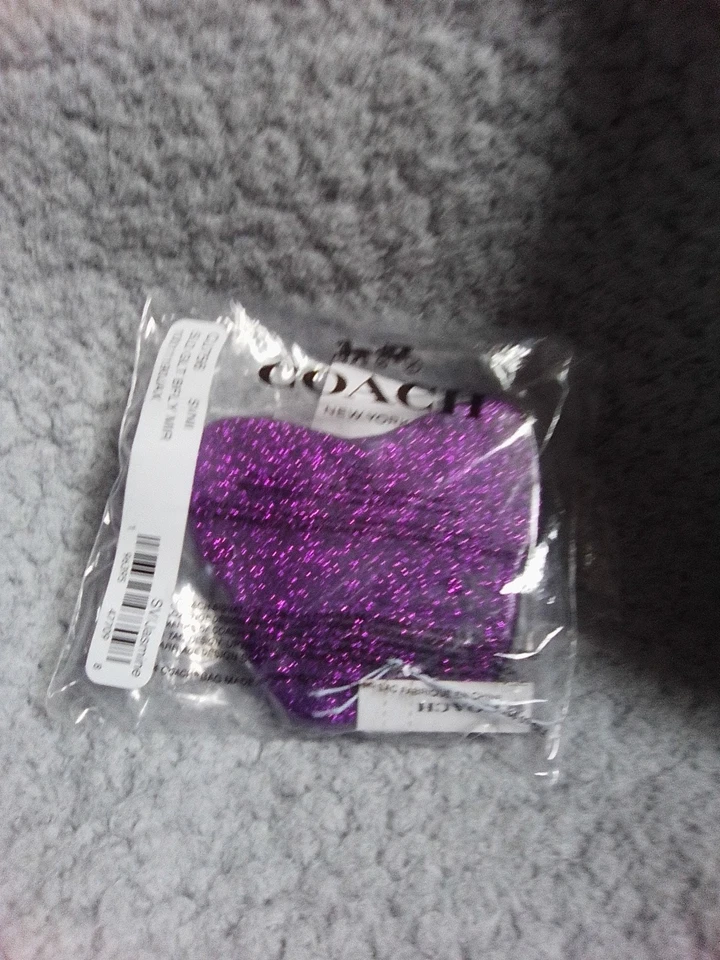 COACH Glitter Butterfly Compact Mirror Jasmine Purple Silver - CU756