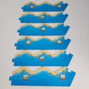 Catan Trade Build Settle Board Game 2020 6 Sea Frame Pieces REPLACEMENT Parts - Picture 1 of 6