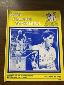 RARE 1986 NCAA Basketball Program Canisius St Bonaventure Niagara St Johns - Picture 1 of 3
