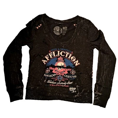 Affliction American Customs Nineteen Seventy Three Pullover Sweatshirt Size M - Image 1 of 4