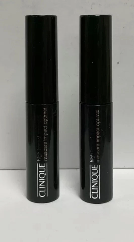 2X CLINIQUE HIGH IMPACT MASCARA OPTIMAL MINI SIZE 3.5ml BLACK 01 From Gift Set - Image 1 of 1