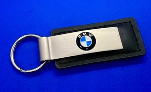 BMW Bloomfield NJ Roadside Assistance Black Leather Keychain Car Key Chain Ring - Picture 1 of 14