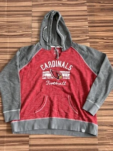 Arizona Cardinals Hoodie Womens Gray V Neck Majestic NFL Football sz 2XL XXL - Picture 1 of 6