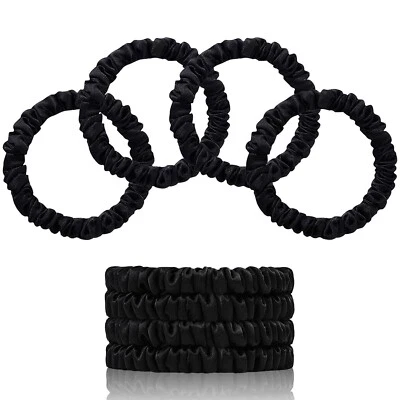 22 Momme 100 % pura seda de morera (4 piezas) - elástico para cabello pequeño Foto 1 de 4