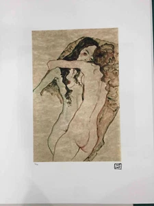 Egon Schiele Lithographie off set cm 50x70 signature sur plaque avec certificat - Picture 1 of 8