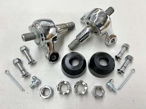1958-70 GM CHEVY IMPALA BELAIR PREMIUM HEAVY DUTY FRONT LOWER BALL JOINTS CHROME - Foto 1 di 4